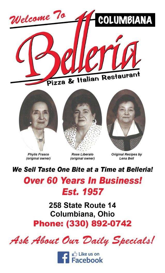 Belleria Pizza and Italian Restaurant Columbiana | restaurant | 8465 258, OH-14, Columbiana, OH 44408, USA | 3308920742 OR +1 330-892-0742