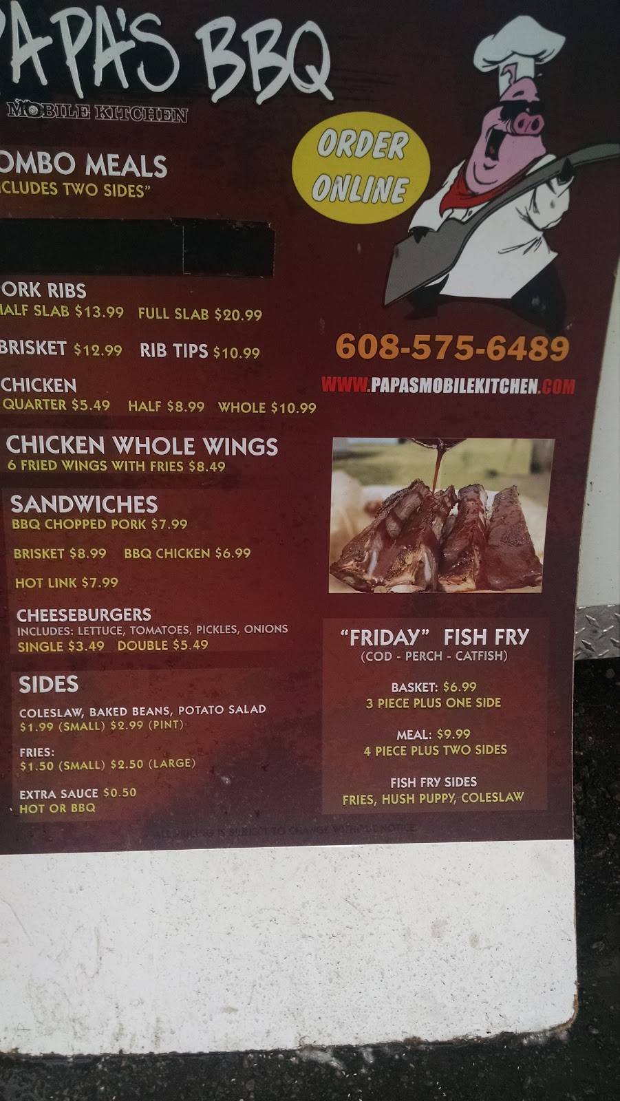 PAPAs BBQ | restaurant | 1220 E Broadway, Monona, WI 53716, USA | 6085756489 OR +1 608-575-6489