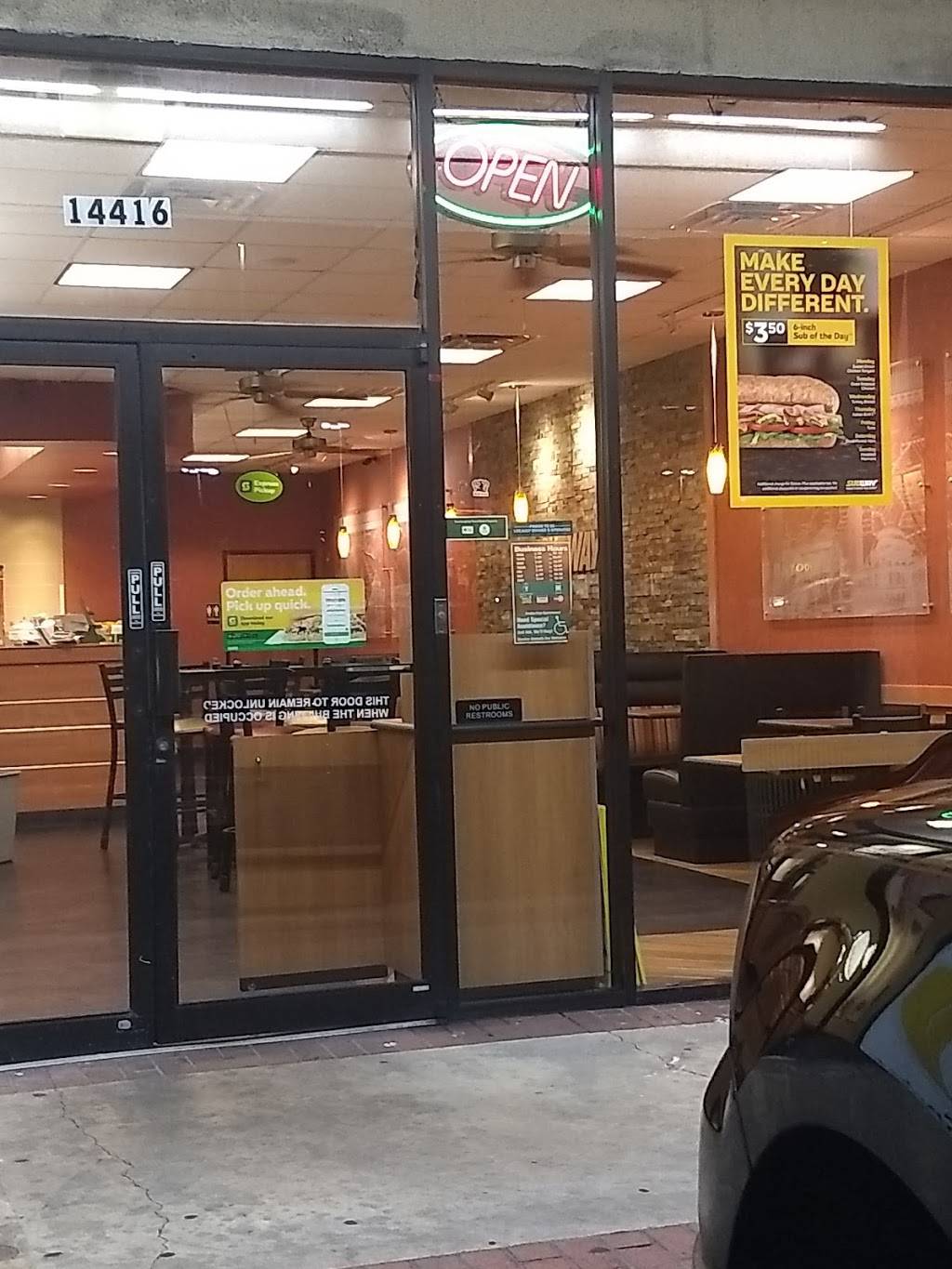Subway Restaurants | restaurant | 14416 Bellaire Blvd, Houston, TX 77083, USA | 8328507827 OR +1 832-850-7827
