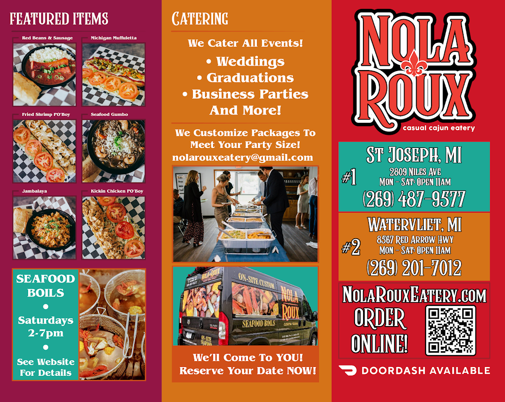NOLA ROUX #2 Casual Cajun Eatery | restaurant | 8567 Red Arrow Hwy, Watervliet, MI 49098, USA | 2692017012 OR +1 269-201-7012
