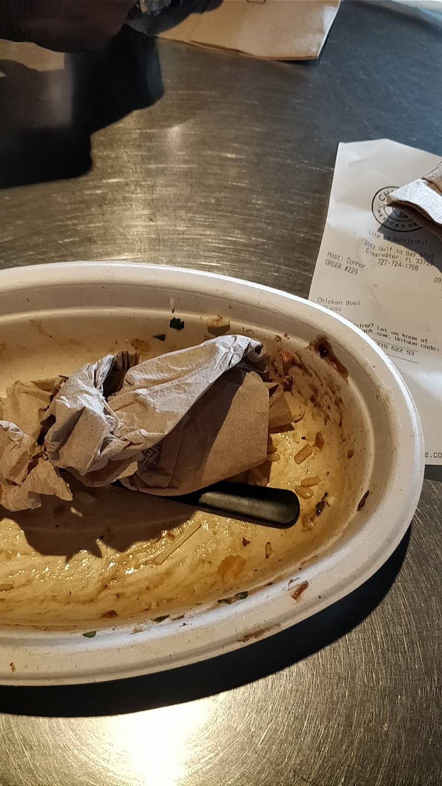 Chipotle Mexican Grill | restaurant | 2662 Gulf to Bay Blvd, Clearwater, FL 33759, USA | 7277241768 OR +1 727-724-1768