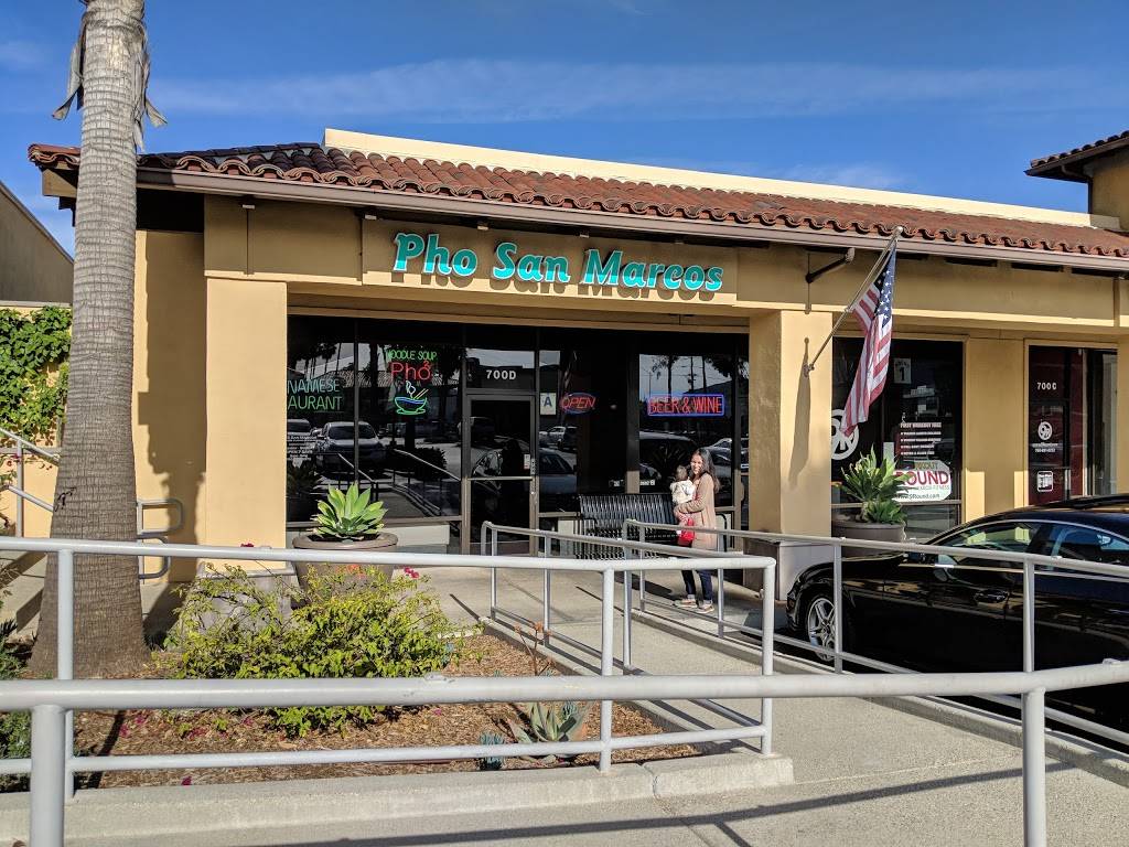 Pho San Marcos | restaurant | 700 S Rancho Santa Fe Rd # D, San Marcos, CA 92078, USA | 7605990973 OR +1 760-599-0973