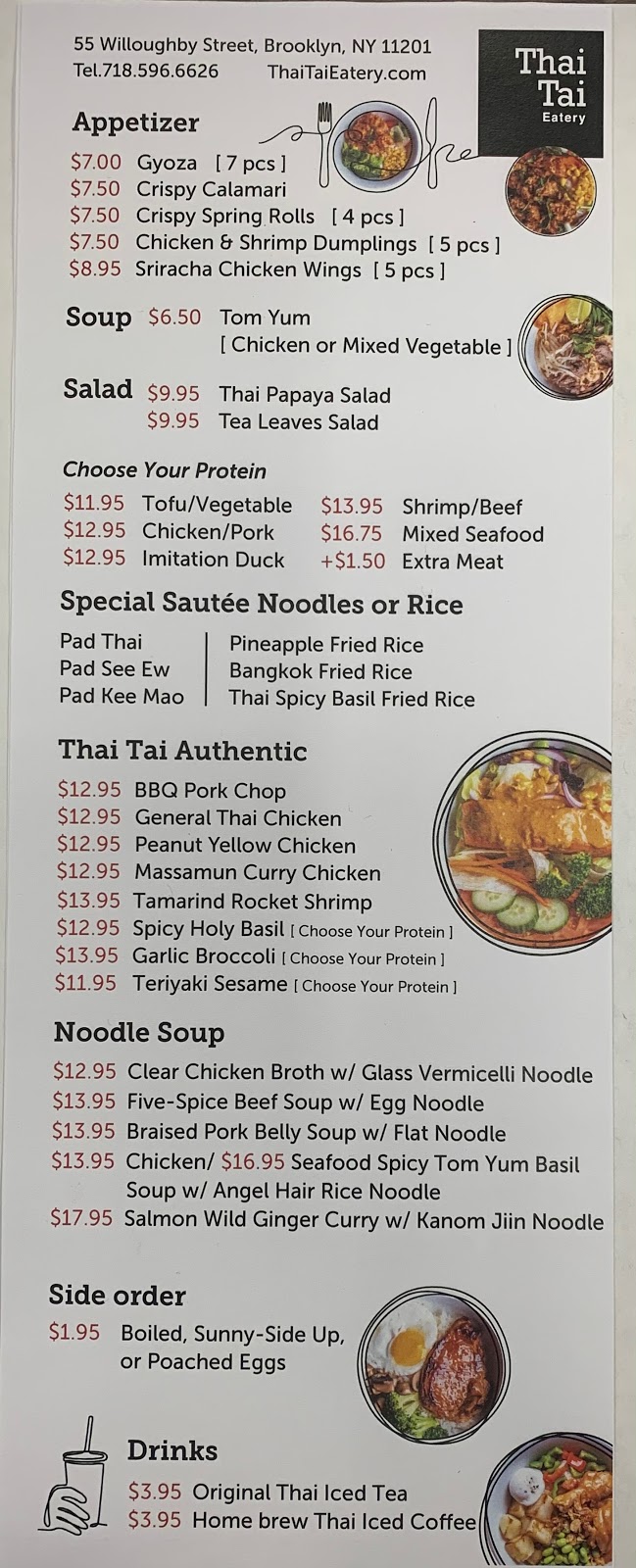 Thai Tai Eatery | restaurant | 55 Willoughby St, Brooklyn, NY 11201, USA | 7185966626 OR +1 718-596-6626