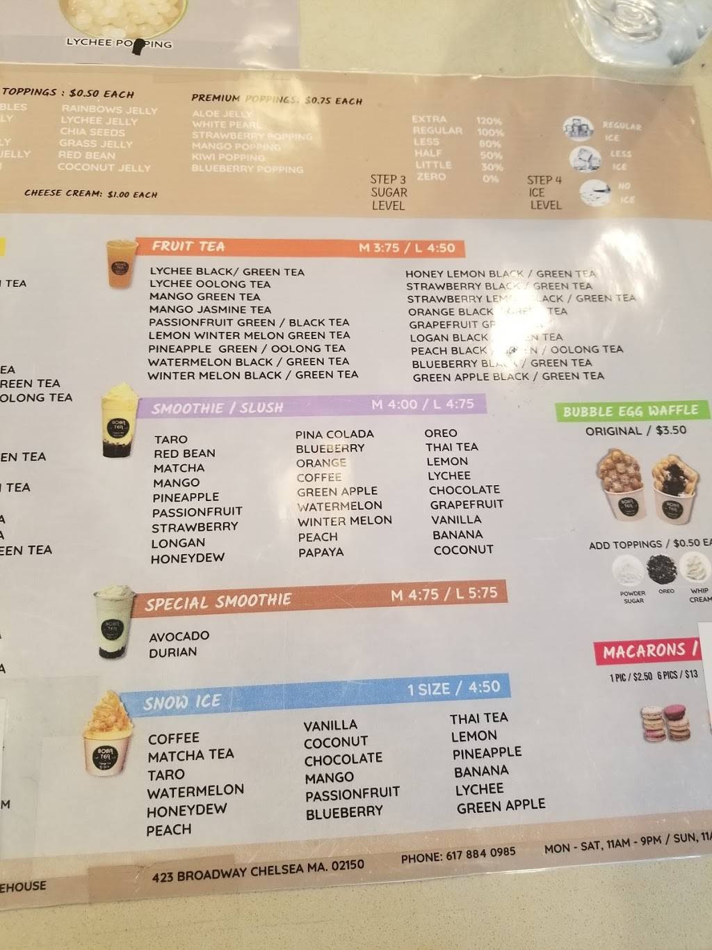 Boba Tea and Snow Ice | restaurant | 425 Broadway, Chelsea, MA 02150, USA | 6178840985 OR +1 617-884-0985
