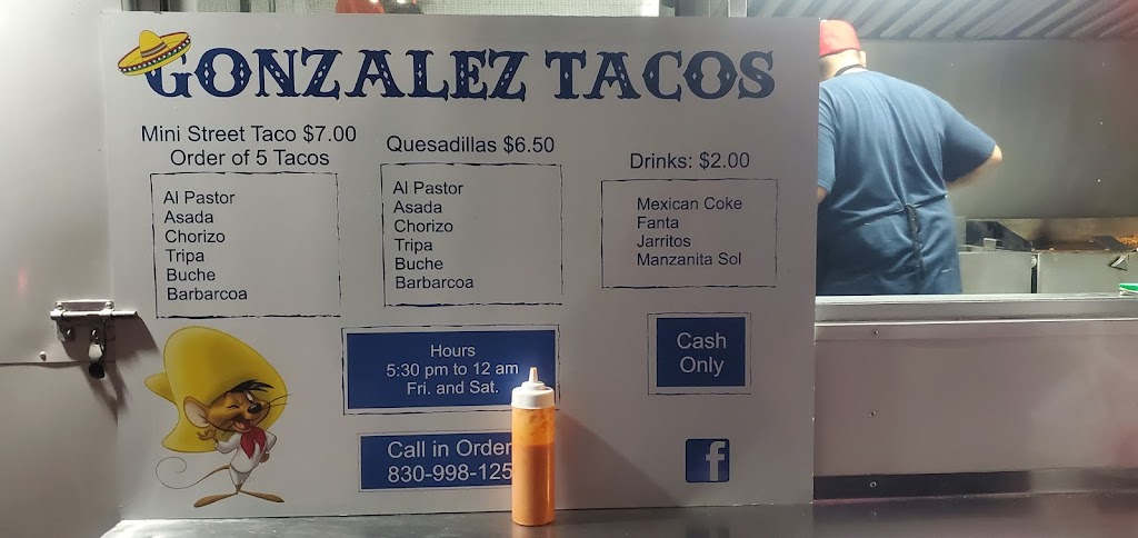 Gonzales Taco Apple Street | cafe | Apple St, Fredericksburg, TX 78624, USA | 2146686136 OR +1 214-668-6136