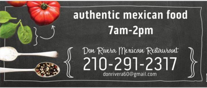 Don Rivera Mexican Restaurant | restaurant | 6828 San Pedro Ave, San Antonio, TX 78216, USA | 2102912317 OR +1 210-291-2317