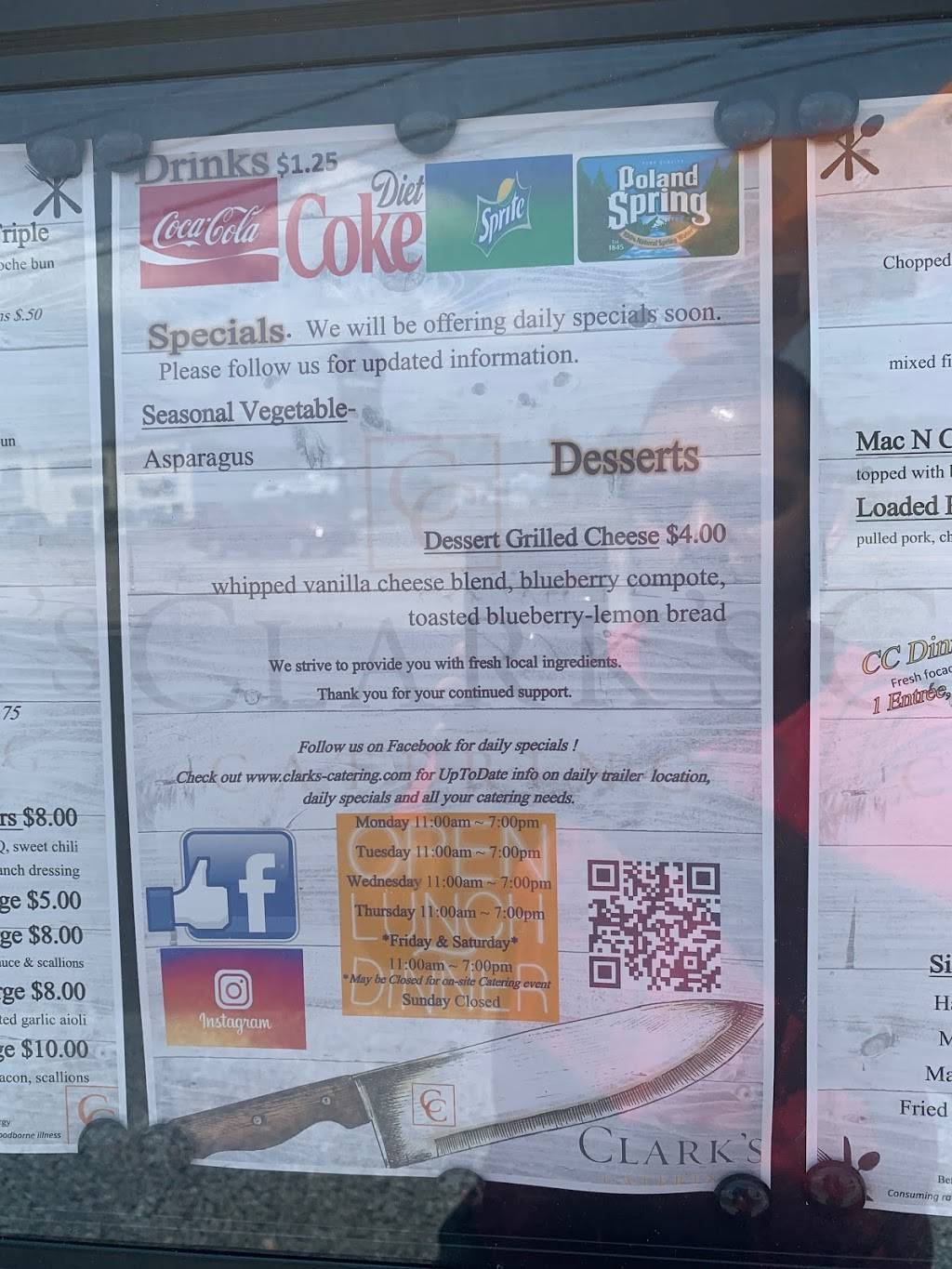 Clarks Catering Food Trailer | restaurant | Parking lot, 13 Harding St, Lakeville, MA 02347, USA | 7742135112 OR +1 774-213-5112