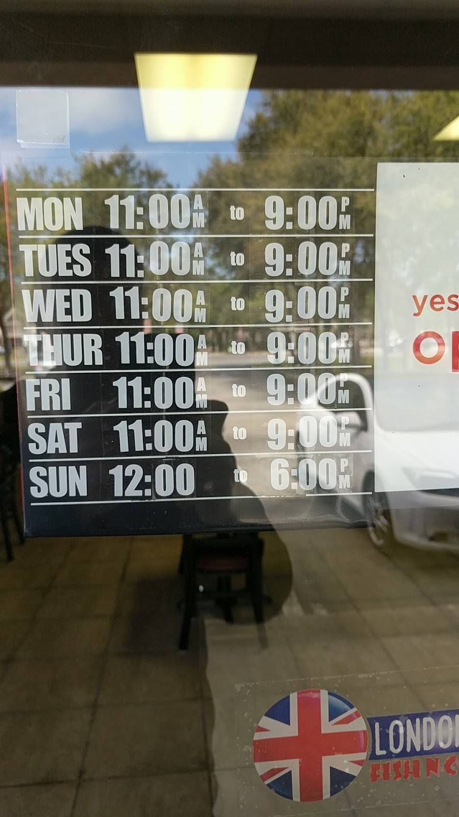 Londons Fish N Chip | restaurant | 12192 Beach Blvd, Jacksonville, FL 32246, USA | 9045164761 OR +1 904-516-4761