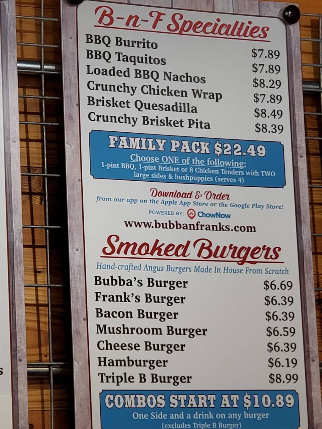 Bubba-N-Franks Smokehouse BBQ | restaurant | 1920 Centerville Turnpike #104, Virginia Beach, VA 23464, USA | 7579041356 OR +1 757-904-1356