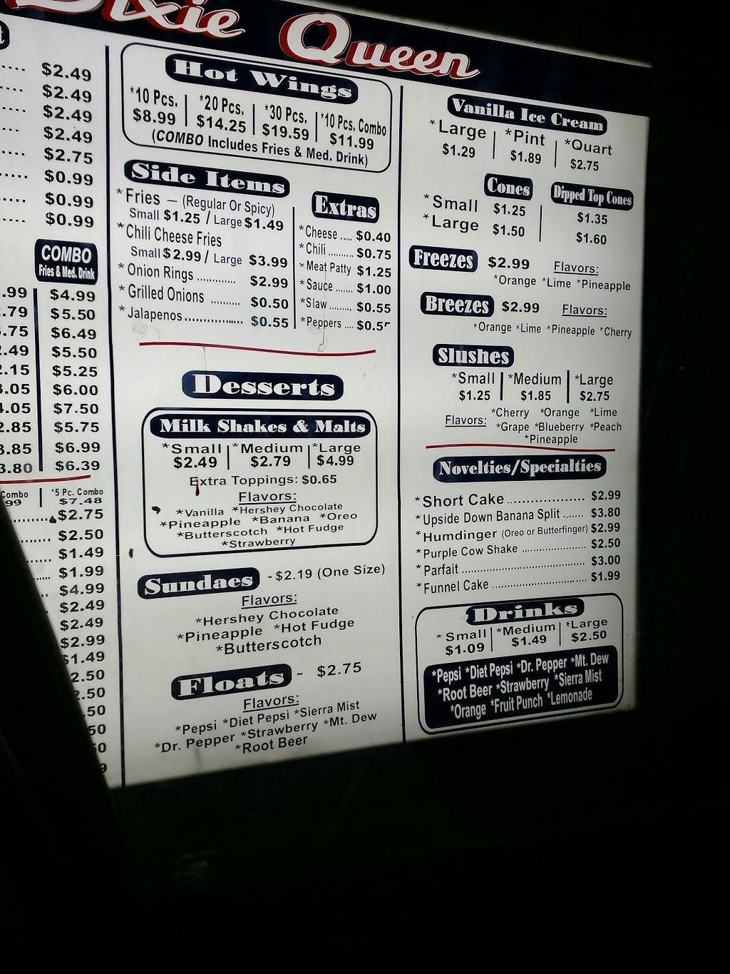 Dixie Queen | restaurant | 2391 Airways Blvd, Memphis, TN 38114, USA | 9017912100 OR +1 901-791-2100