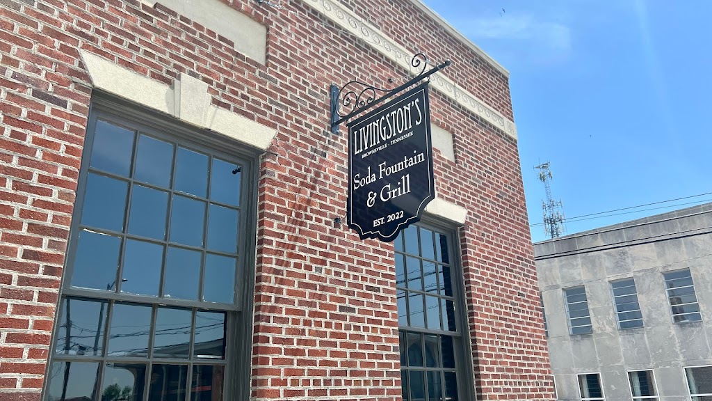 Livingston’s Soda Fountain & Grill | restaurant | 60 S Washington Ave, Brownsville, TN 38012, USA | 7317342041 OR +1 731-734-2041