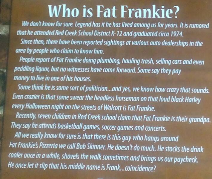 Fat Frankies Pizzeria | restaurant | 6790 Main St, Red Creek, NY 13143, USA | 3157548420 OR +1 315-754-8420