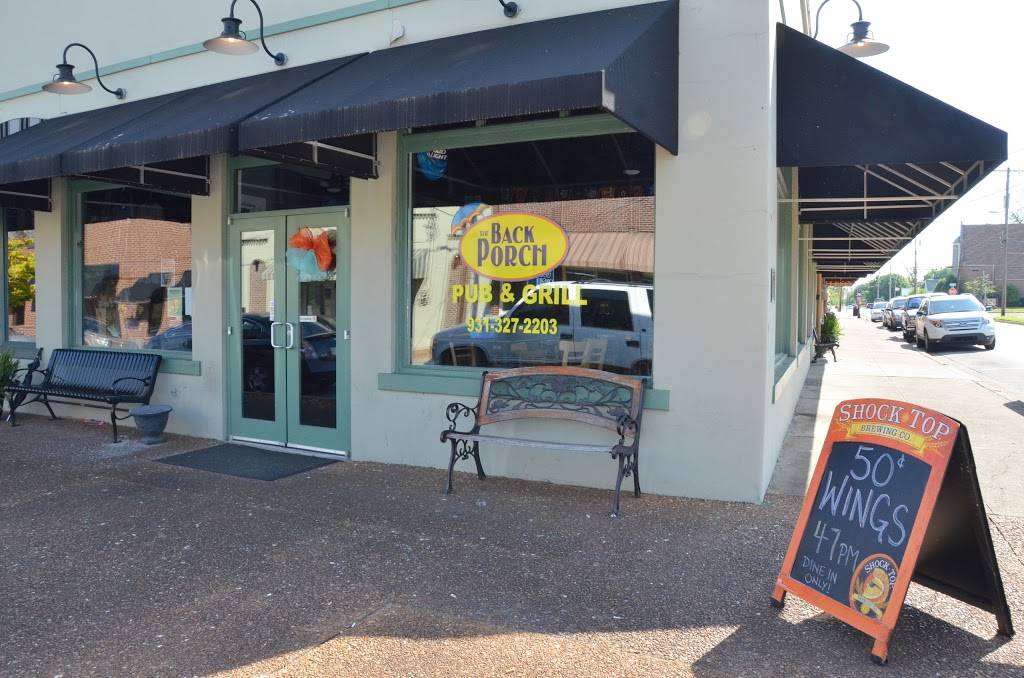 The Back Porch | restaurant | 103 2nd Ave NW, Winchester, TN 37398, USA | 9313272203 OR +1 931-327-2203