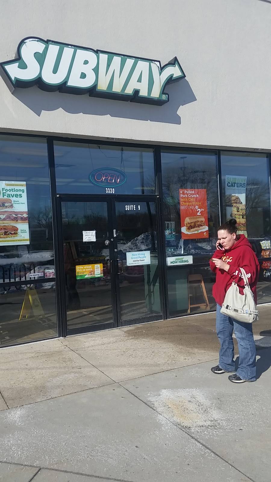 Subway | restaurant | 3330 E 33rd St Suite 9, Des Moines, IA 50317, USA | 5152626666 OR +1 515-262-6666