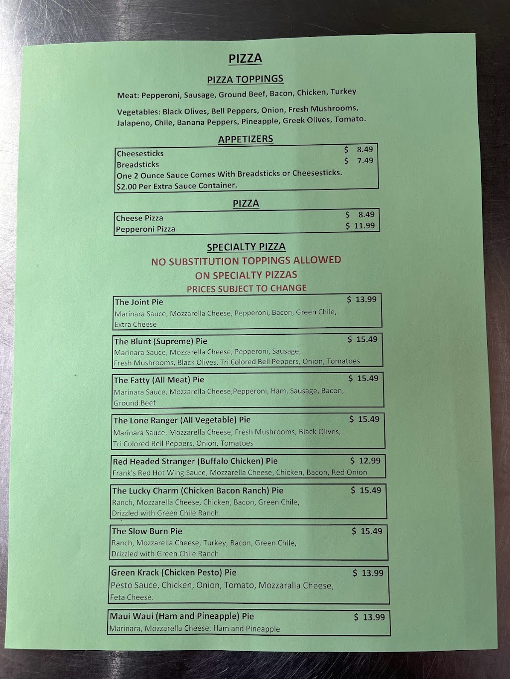 The Joint | meal takeaway | 2793 NM-518, Mora, NM 87732, USA | 5056172073 OR +1 505-617-2073