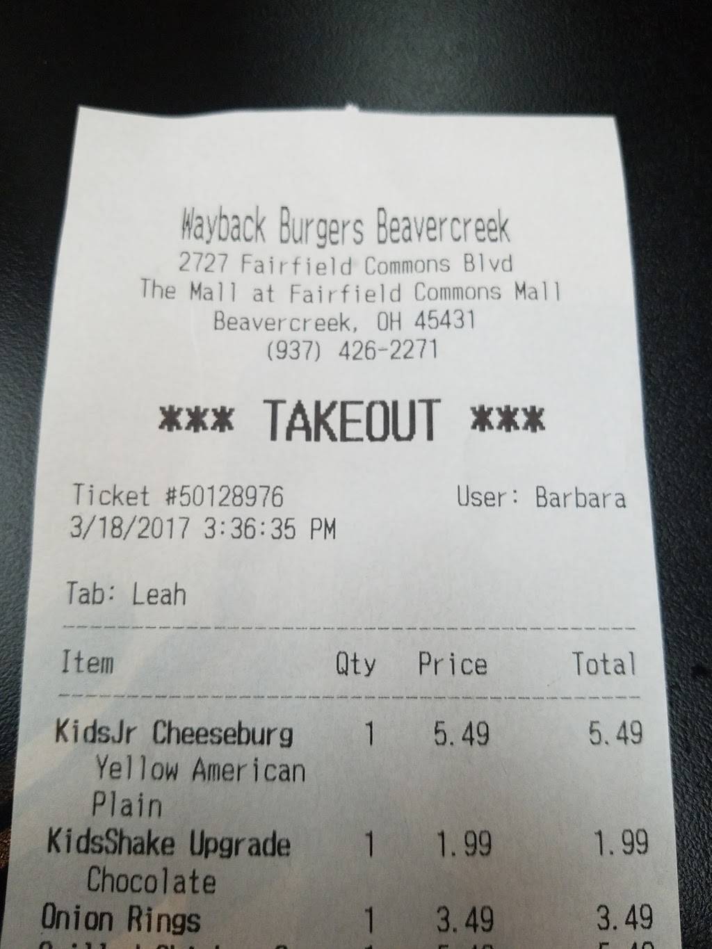 Wayback Burgers | restaurant | 2727 Fairfield Commons, Beavercreek, OH 45431, USA | 9374262271 OR +1 937-426-2271