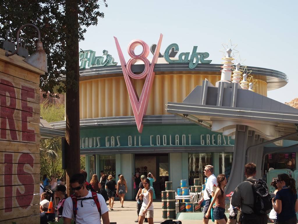 Flos V8 Cafe | restaurant | Disney California Adventure Park, Route 66, Anaheim, CA 92802, USA | 7147814565 OR +1 714-781-4565