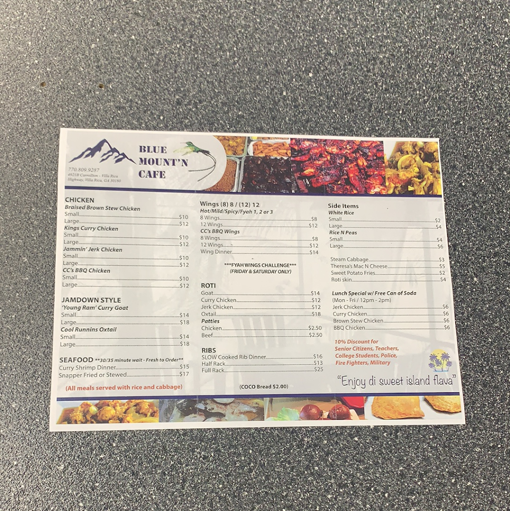 Blue Mountn Cafe | restaurant | 4921 Carrollton Villa Rica Hwy, Villa Rica, GA 30180, USA | 7708099287 OR +1 770-809-9287