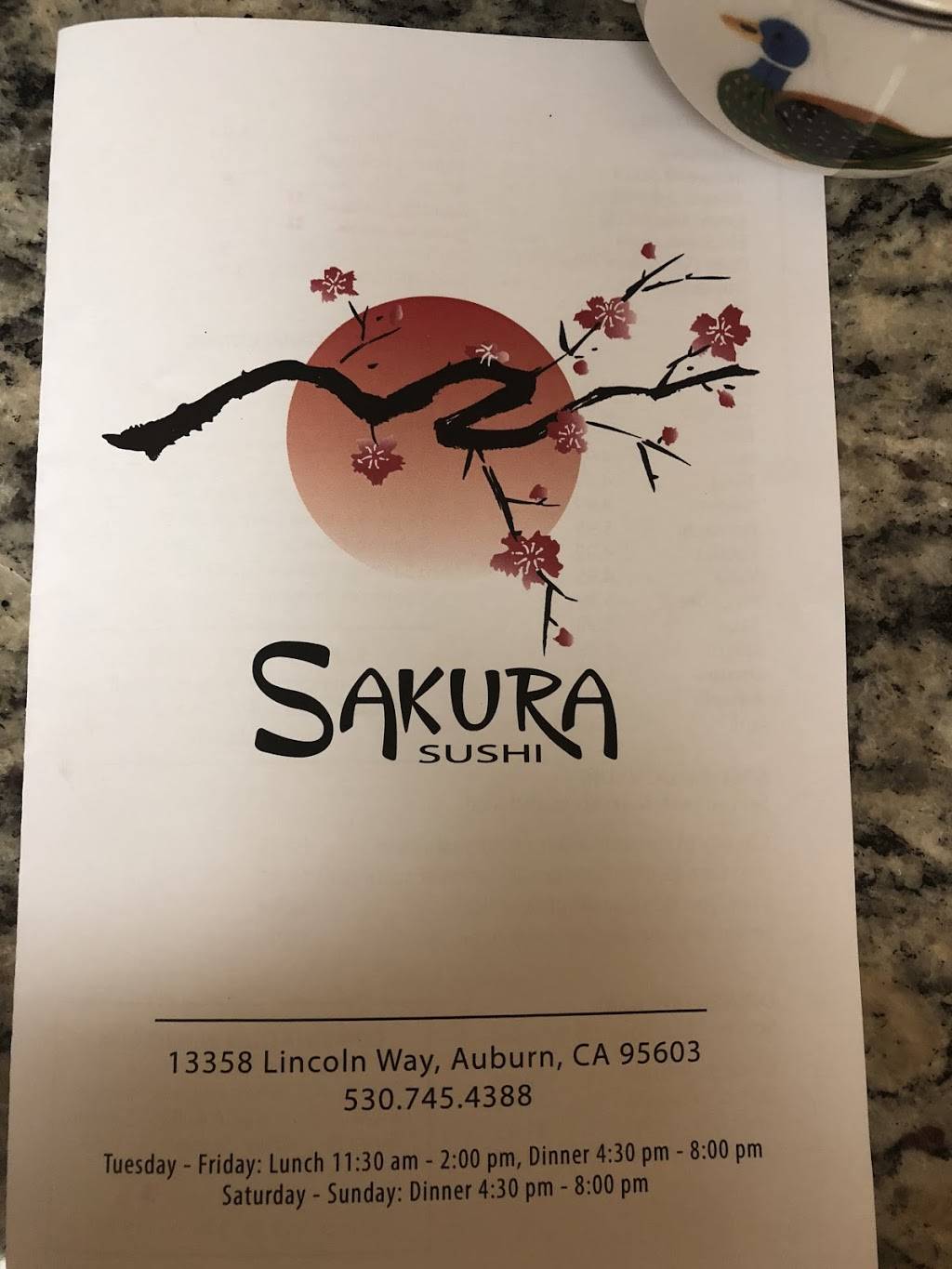 Sakura sushi | restaurant | 13358 Lincoln Way, Auburn, CA 95603, USA | 5307454388 OR +1 530-745-4388