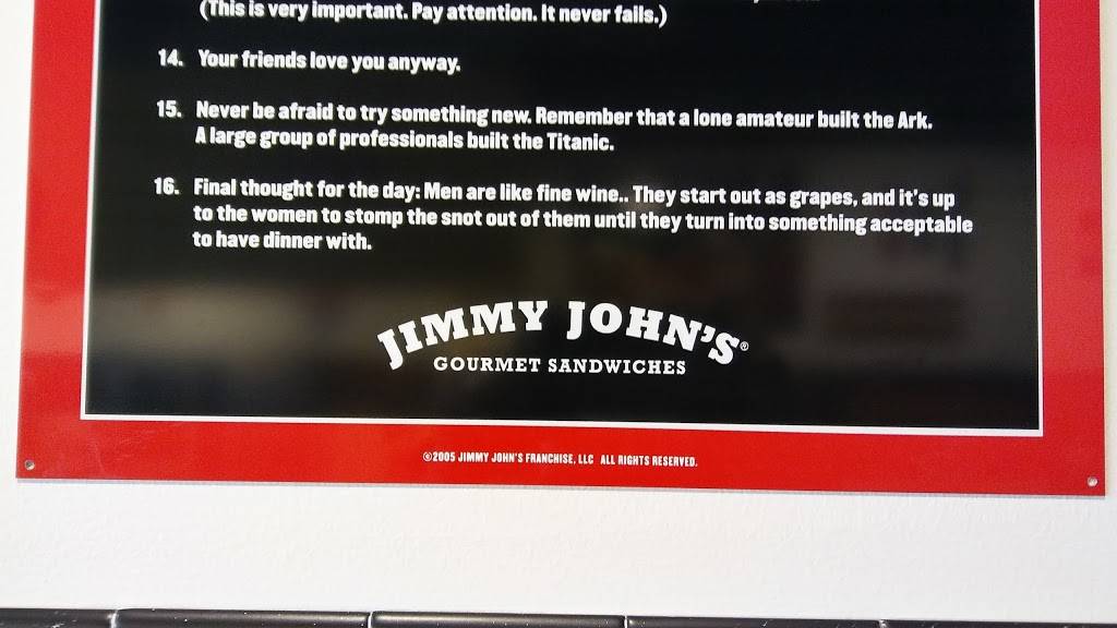 Jimmy Johns | meal delivery | 6299 Ronald Reagan Dr, Lake St Louis, MO 63367, USA | 6366256200 OR +1 636-625-6200
