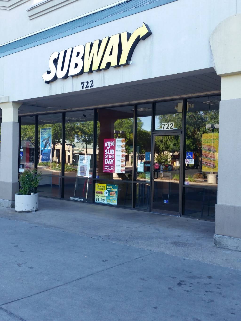 Subway | restaurant | 722 Mangrove Ave, Chico, CA 95926, USA | 5308911400 OR +1 530-891-1400