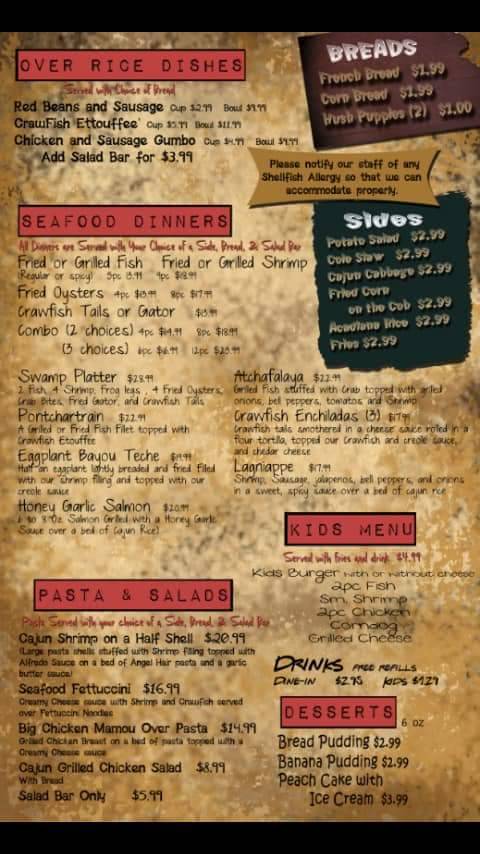 2 Cajuns Southern Cuisine | restaurant | 112 Paradise Alley, Ardmore, OK 73401, USA | 5804706857 OR +1 580-470-6857