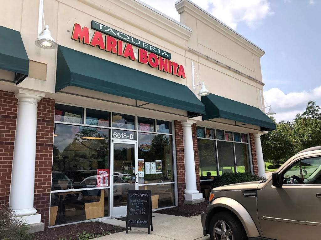 Taqueria Maria Bonita | restaurant | 6618 Mooretown Rd ste d, Williamsburg, VA 23188, USA | 7573782352 OR +1 757-378-2352