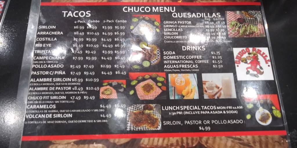 Chuco Grill | restaurant | 12210 Montwood Dr Ste 109, El Paso, TX 79928, USA | 9152598445 OR +1 915-259-8445