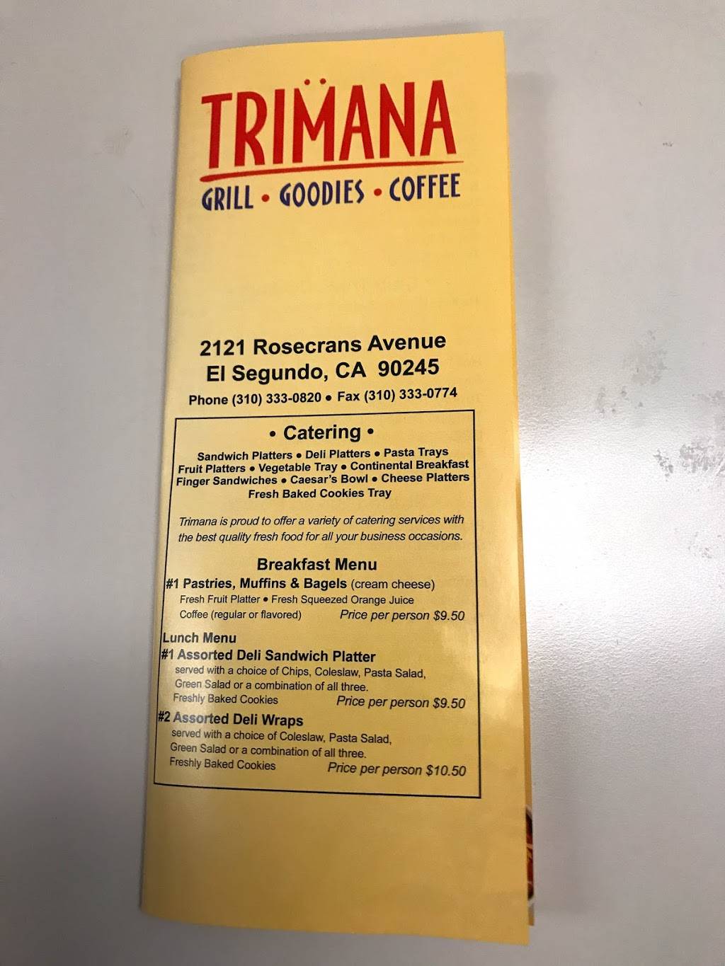Trimana | restaurant | 2121 Rosecrans Ave # 1320, El Segundo, CA 90245, USA | 3103330820 OR +1 310-333-0820