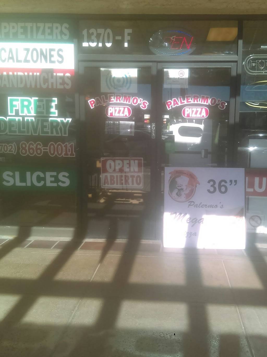 Palermos Pizza LLC | meal delivery | 1370 E Flamingo Rd #F1, Las Vegas, NV 89119, USA | 7028660011 OR +1 702-866-0011