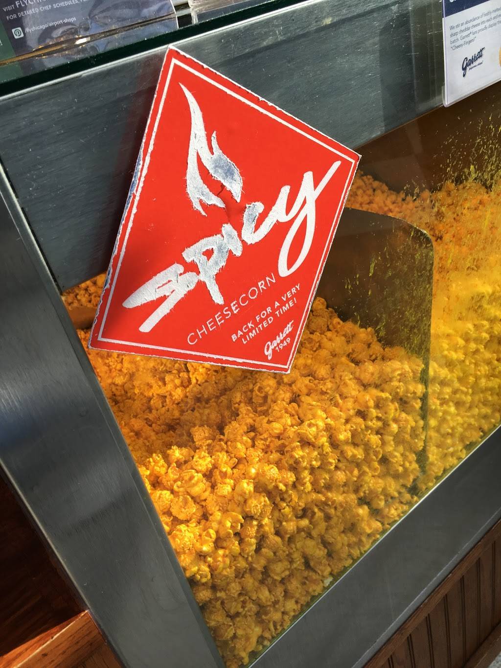 Garrett Popcorn Shops | meal takeaway | O’Hare International Airport 9600 North Mannheim Road, Arrivals - Terminal 5 M10, Chicago, IL 60666, USA | 8884767267 OR +1 888-476-7267