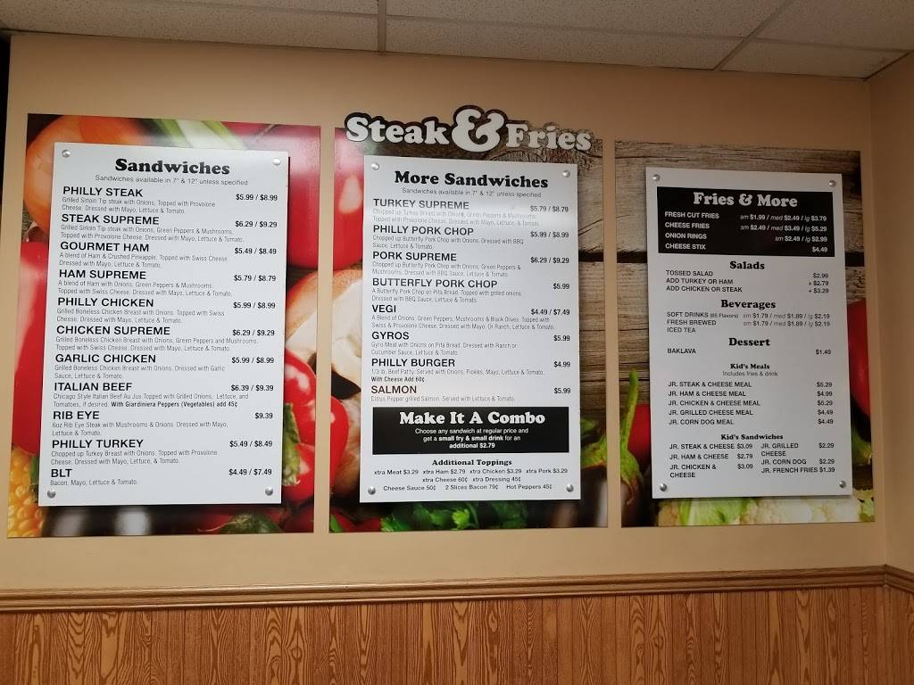 Steak & Fries | restaurant | 1218, 1200 W Main St # 26, Peoria, IL 61606, USA | 3096762828 OR +1 309-676-2828