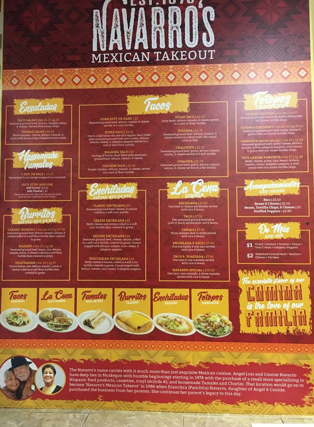 Navarros Mexican Take Out | meal takeaway | 2537 8th St, Muskegon, MI 49444, USA | 2317376225 OR +1 231-737-6225