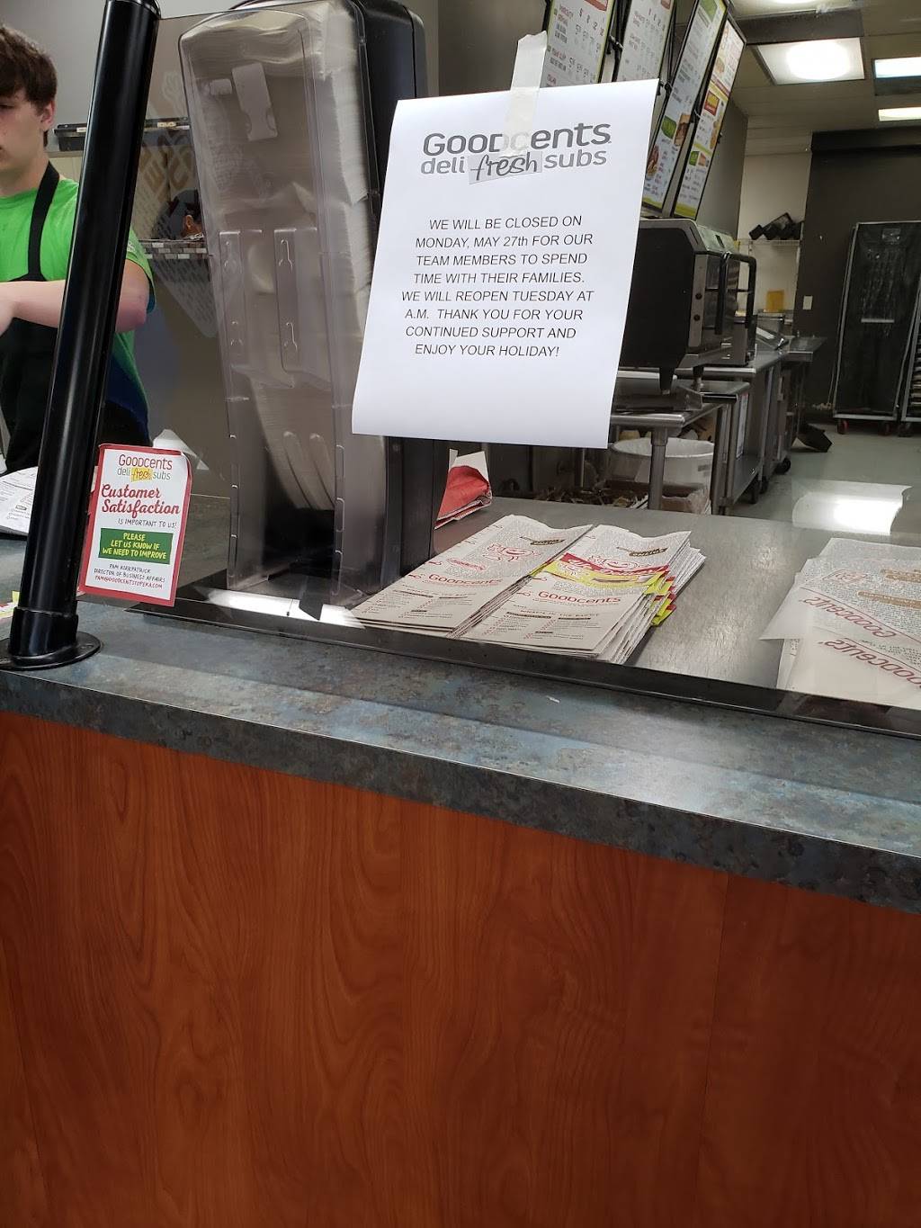 Goodcents Deli Fresh Subs | meal delivery | 2060 N SW Topeka Blvd, Topeka, KS 66608, USA | 7852334663 OR +1 785-233-4663