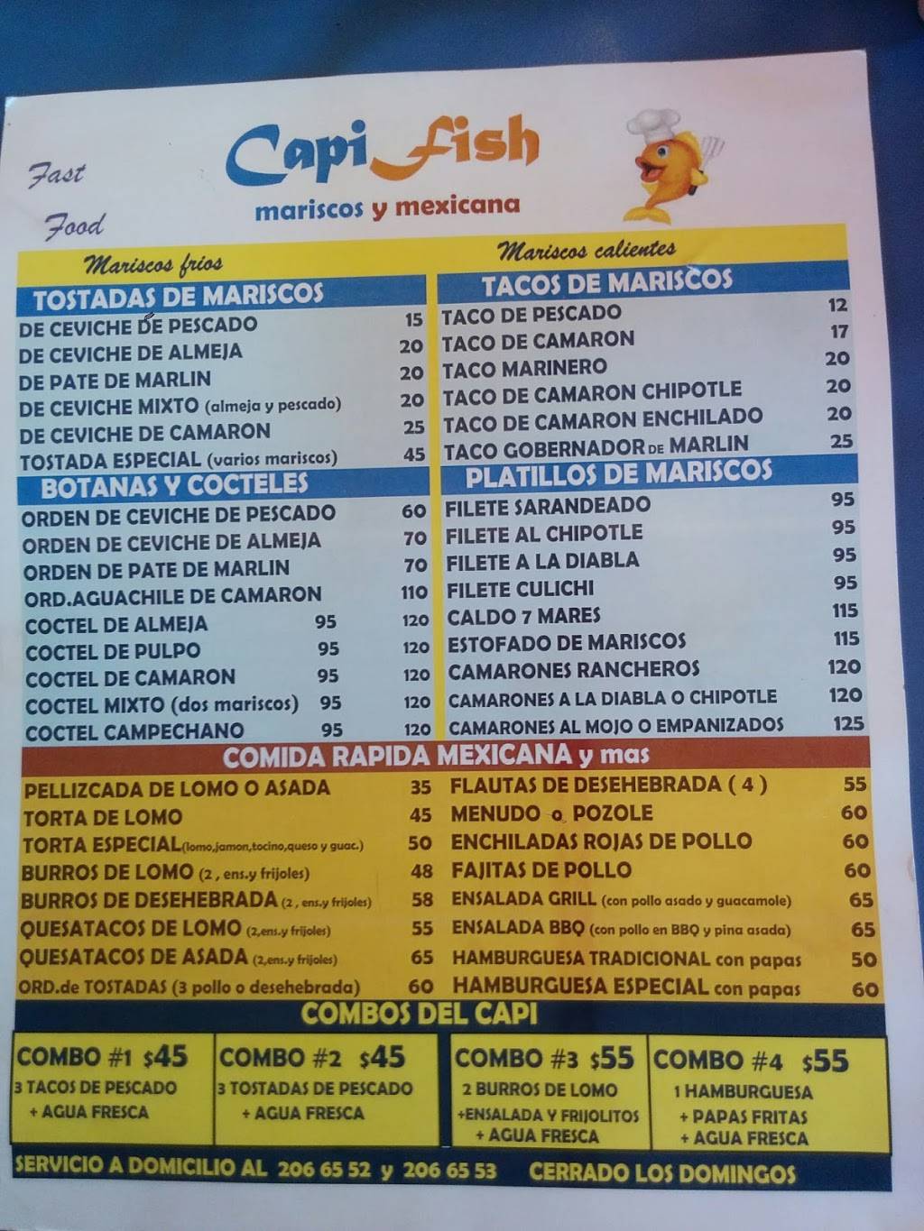 Capi Fish Mariscos y Mexicana | restaurant | A. Melendrez y o Boulevard El Mirador LT1, Villa del Mar, 22785 Ensenada, B.C., Mexico | 016462066552 OR +52 646 206 6552