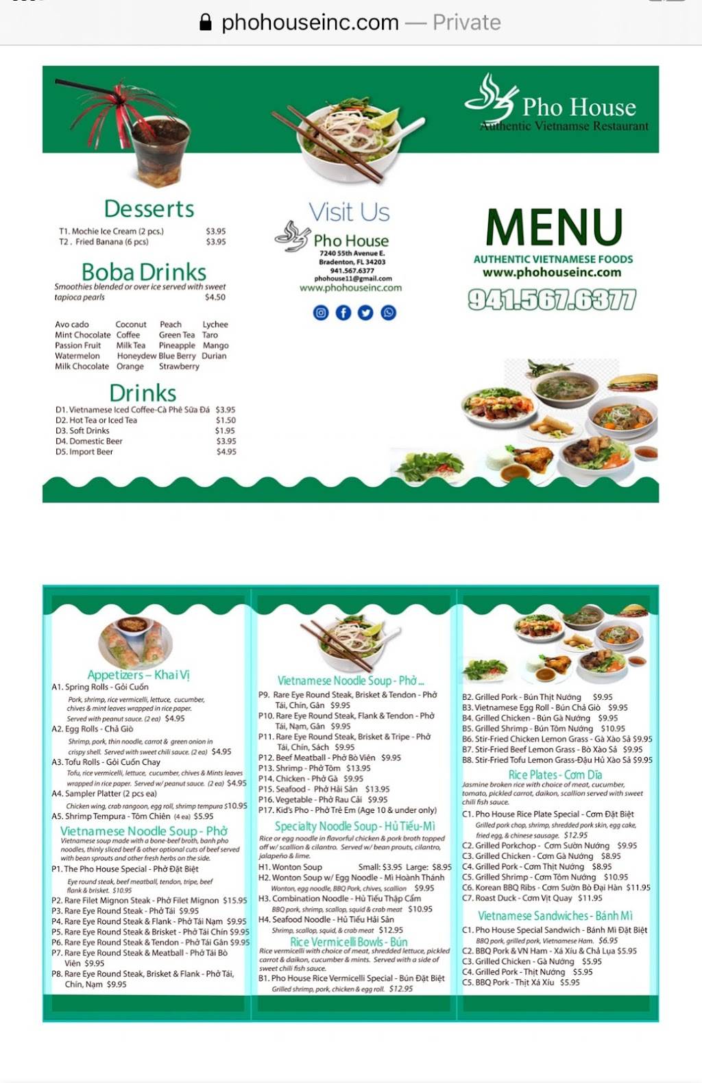 Pho House | restaurant | 7240 55th Ave E, Bradenton, FL 34203, USA | 9415676377 OR +1 941-567-6377