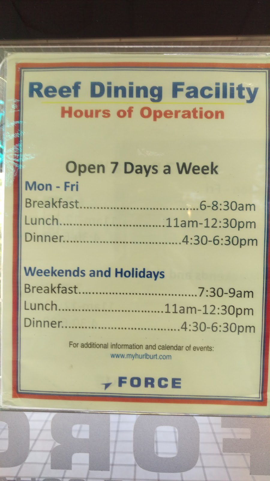 The Reef | restaurant | 313 Cody Ave, Hurlburt Field, FL 32544, USA | 8508847725 OR +1 850-884-7725