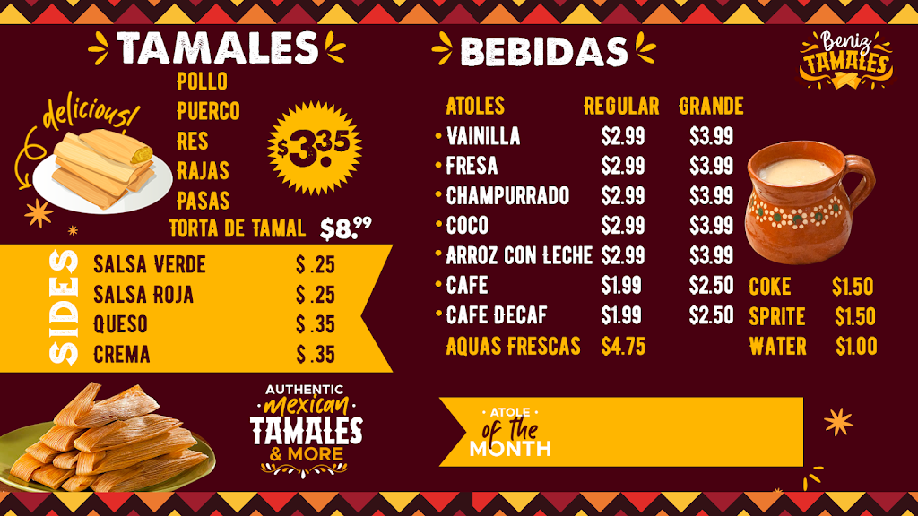 Beniz Tamales | restaurant | 990 Payne Ave, St Paul, MN 55130, USA | 6517582625 OR +1 651-758-2625