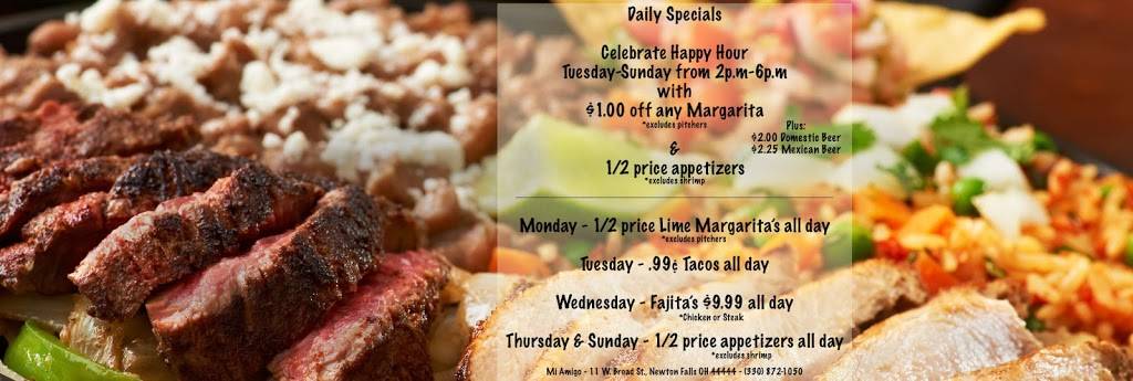 Mi Amigo Mexican Restaurant | restaurant | 11 W Broad St, Newton Falls, OH 44444, USA | 3308721050 OR +1 330-872-1050