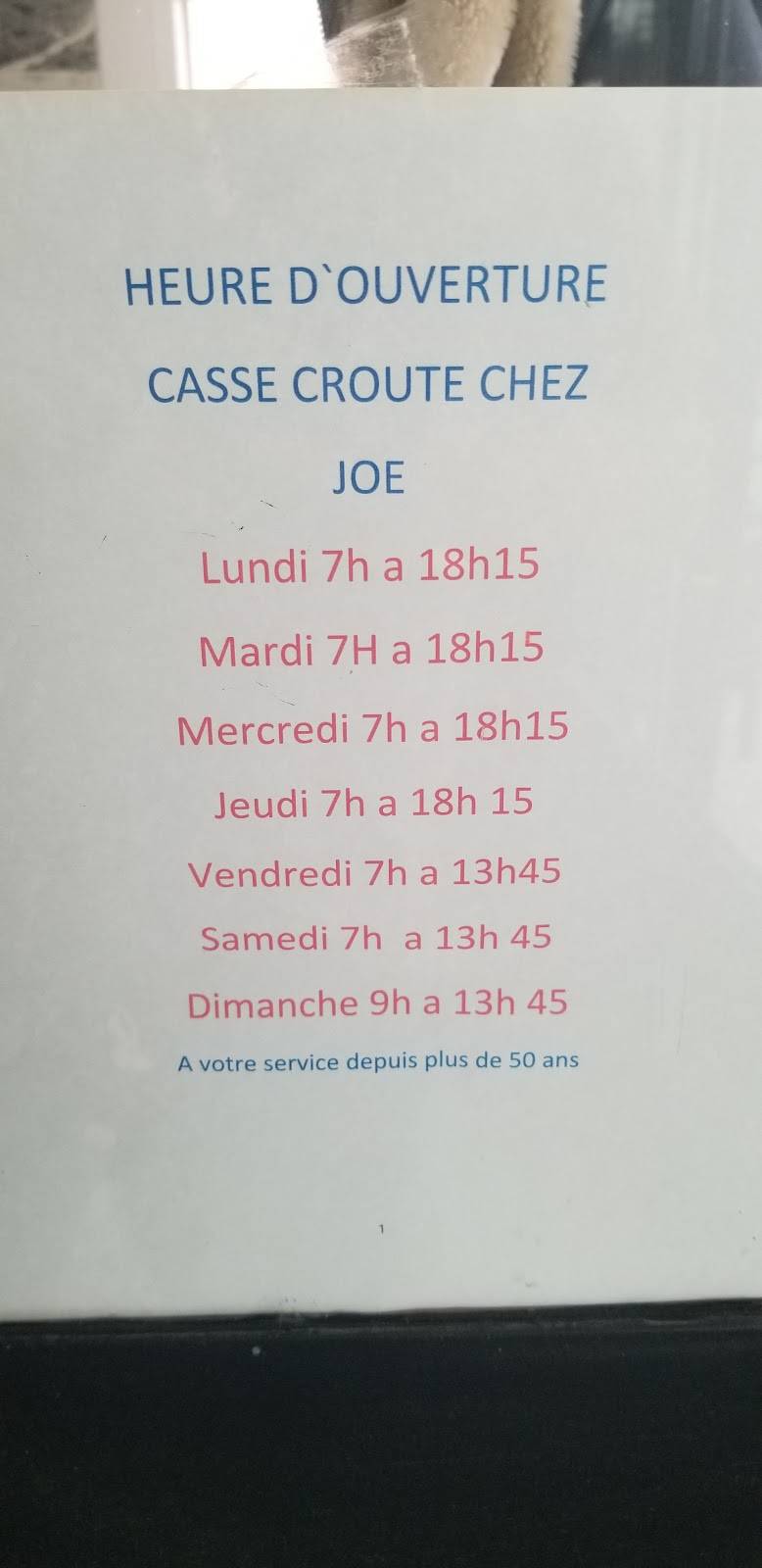 Casse-Croute Chez Joe | restaurant | 1086 Rue King Ouest, Sherbrooke, QC J1H 1S2, Canada | 8195695727 OR +1 819-569-5727