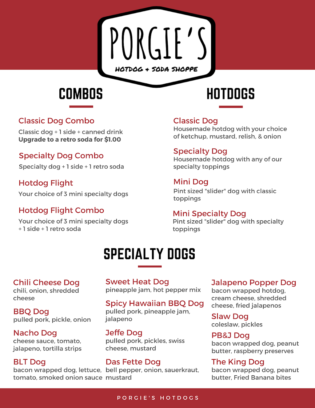 Porgies Hotdog & Soda Shoppe | restaurant | 406 KY-79, McDaniels, KY 40152, USA | 2702573021 OR +1 270-257-3021