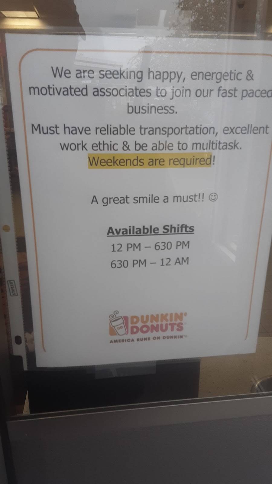 Dunkin | bakery | 433 Chestnut St, Oneonta, NY 13820, USA | 6074319642 OR +1 607-431-9642