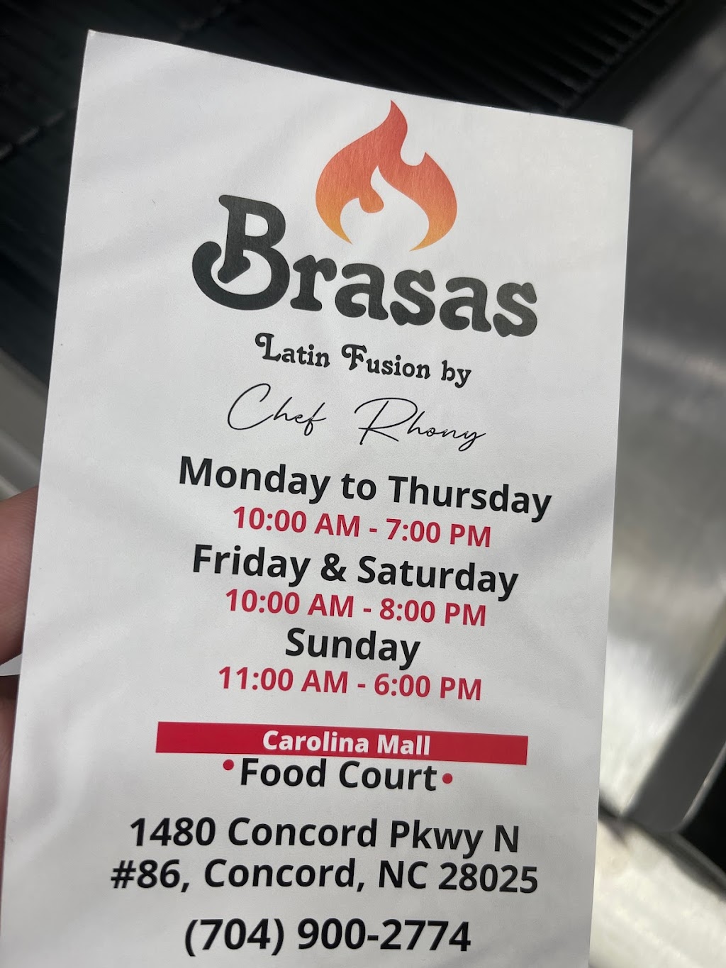 Brasas Latin Fusion | restaurant | 1480 Concord Pkwy N #86, Concord, NC 28025, USA | 7049002774 OR +1 704-900-2774