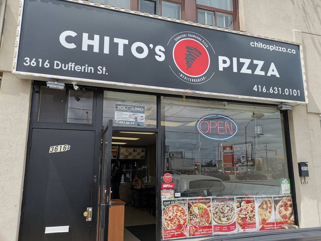 CHITOs Pizza and Mediterranean Restaurant | meal takeaway | 3616 Dufferin St, North York, ON M3K 1N7, Canada | 4166310101 OR +1 416-631-0101