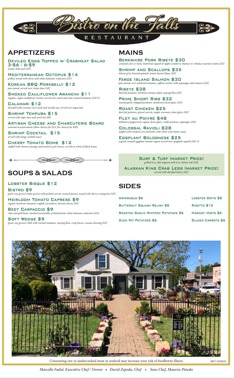 Bistro on the Falls | restaurant | 8134 Columbia Rd, Olmsted Falls, OH 44138, USA | 4407935038 OR +1 440-793-5038