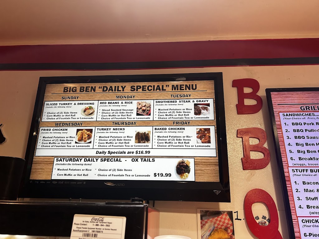 Big Ben BBQ & More | restaurant | 2600 Beach Blvd, Biloxi, MS 39531, USA | 2286271871 OR +1 228-627-1871