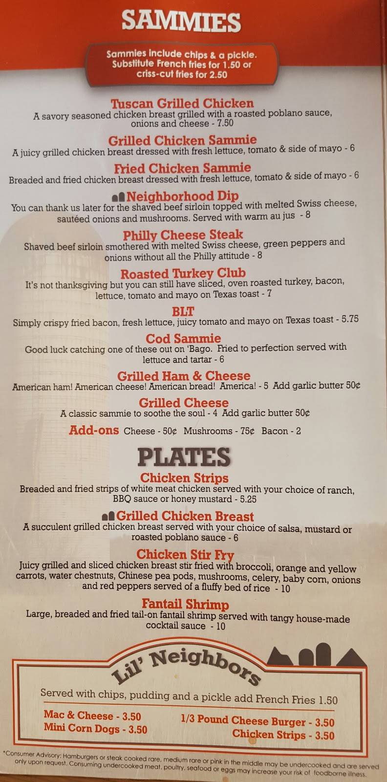 Neighborhood Pub & Grill | restaurant | N5091 Co Hwy BB, Chilton, WI 53014, USA | 9208493799 OR +1 920-849-3799