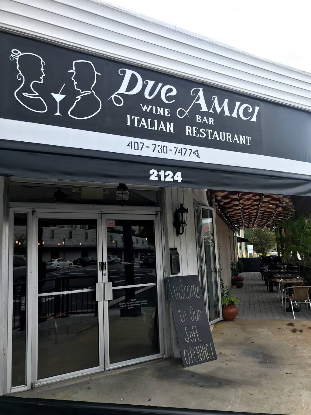 Due Amici Italian Restaurant and Wine Bar | restaurant | 2124 Edgewater Dr, Orlando, FL 32804, USA | 4077307477 OR +1 407-730-7477