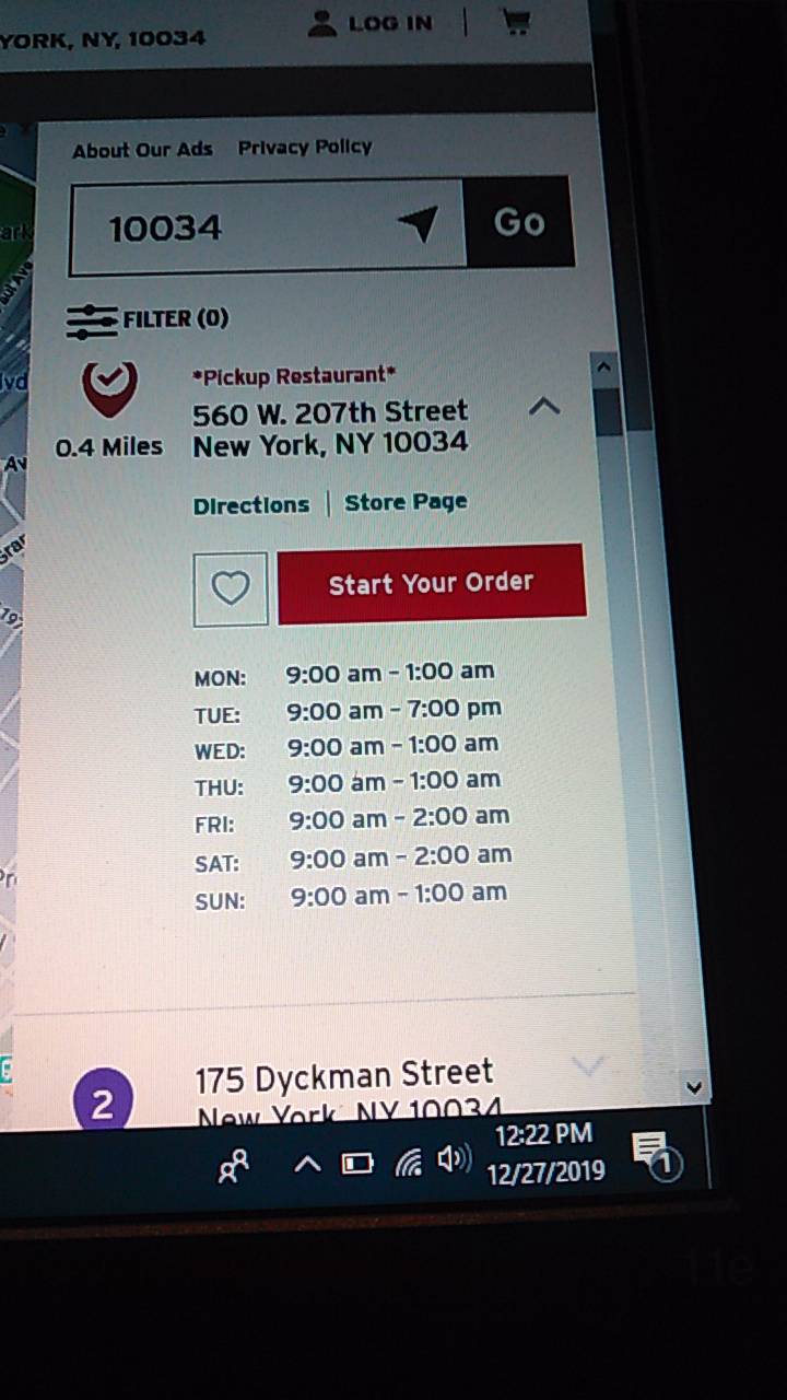 Taco Bell Cantina | meal takeaway | 560 W 207th St, New York, NY 10034, USA | 6464490020 OR +1 646-449-0020