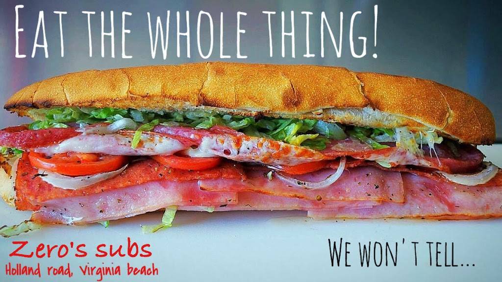 Zeros Subs - Holland Road | restaurant | 4312 Holland Road, Virginia Beach, VA 23452, USA | 7574987827 OR +1 757-498-7827